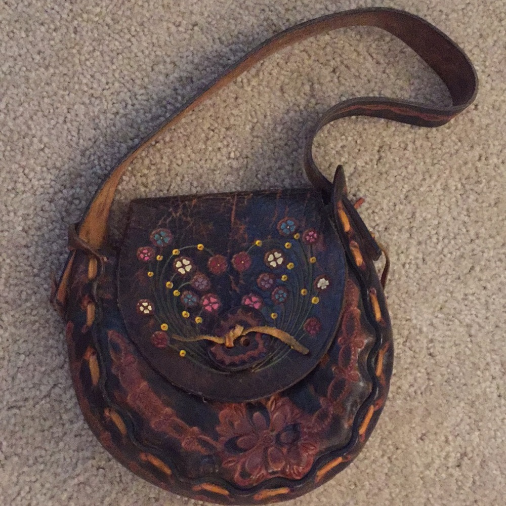 Vintage Mexican leather purse